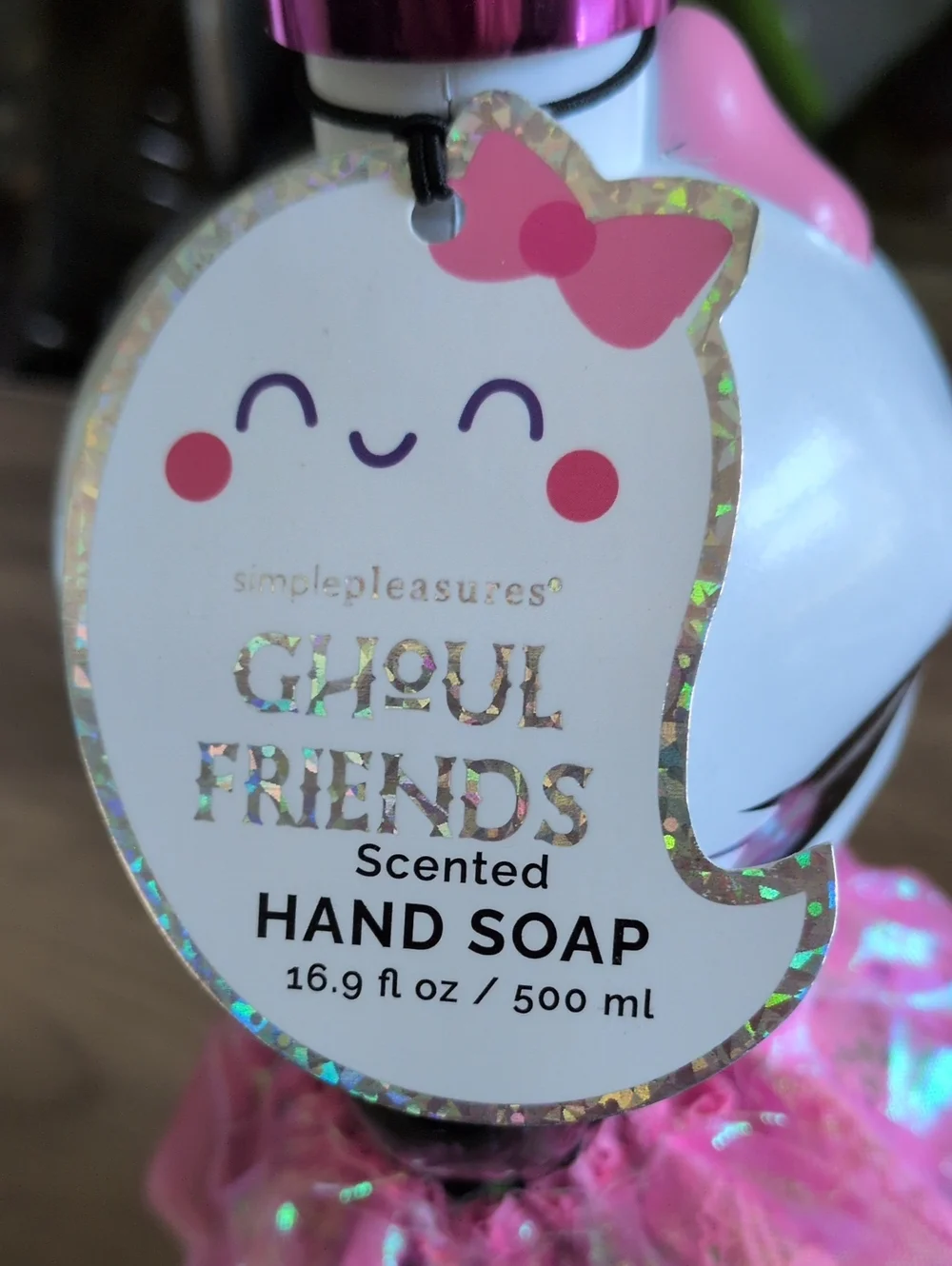 Cute Pink Skeleton Girl With Tulle Skirt Scented Hand Soap